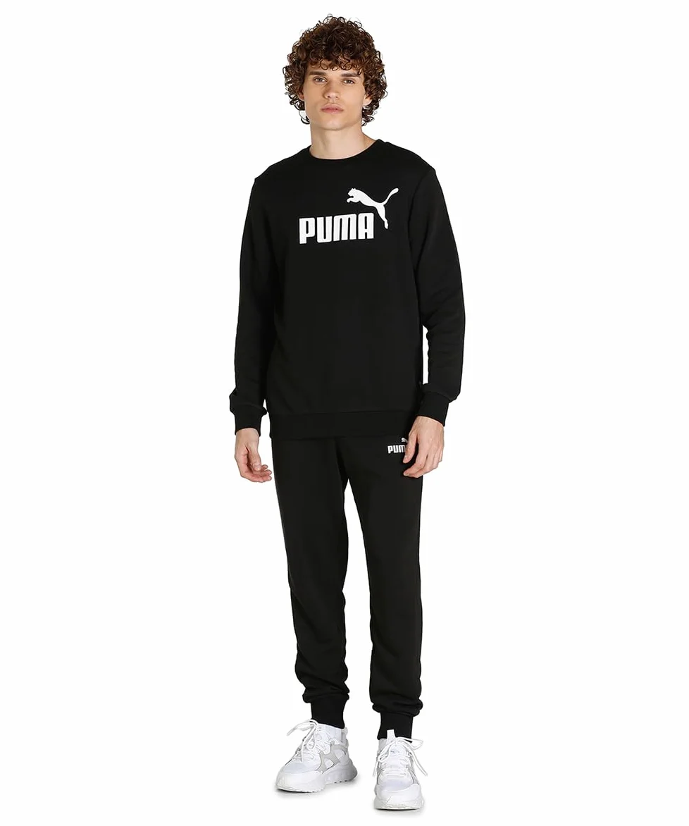 Puma Ess Big Logo Crew FL Maglia di Tuta Uomo