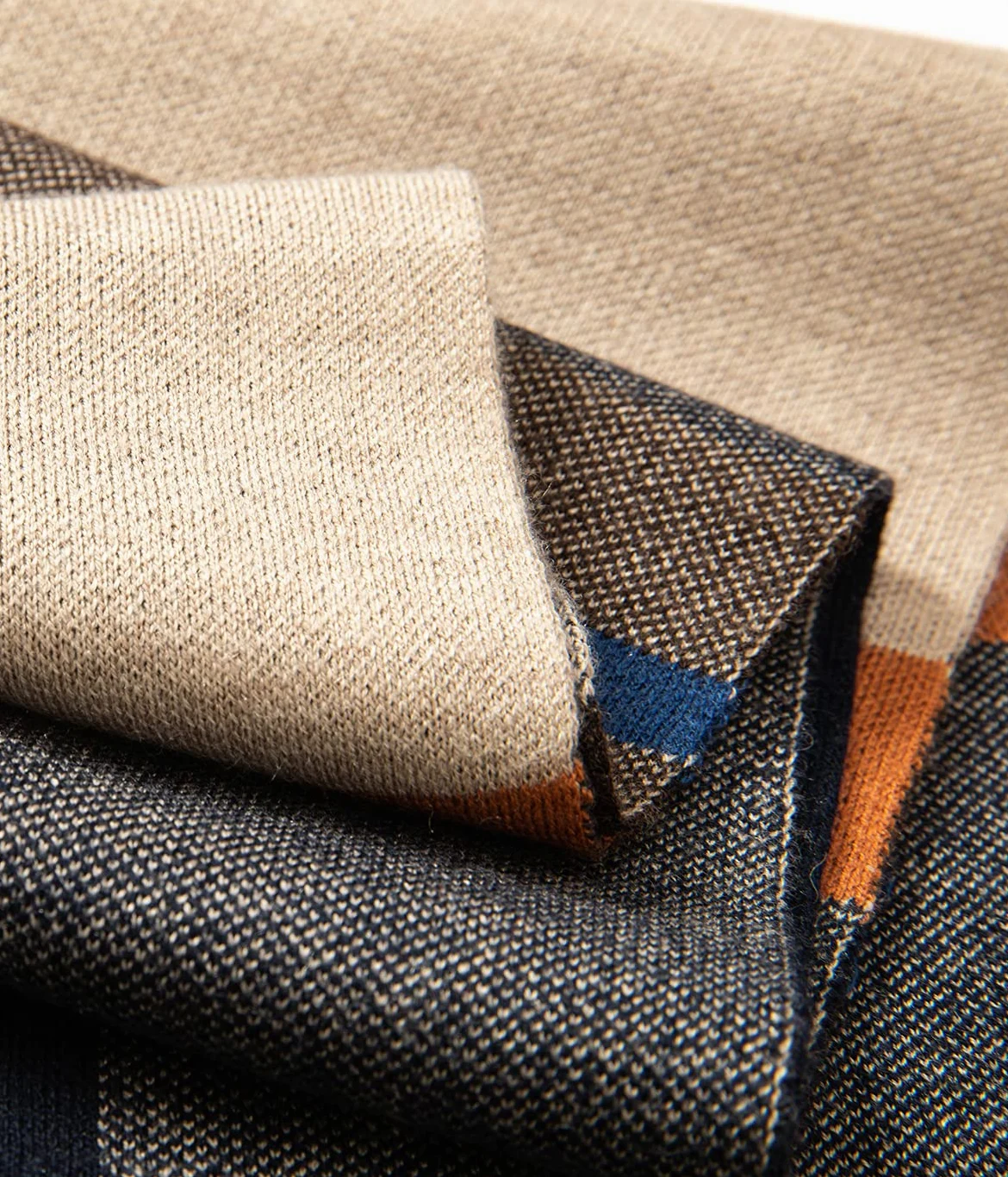 Villand Sciarpa Lavorata a Maglia Scozzese in Lana Merino Australiana per Uomo, Cravatte Calde e Morbide Invernali Scozzesi con Confezione Regalo, 30CM W x 180CM L