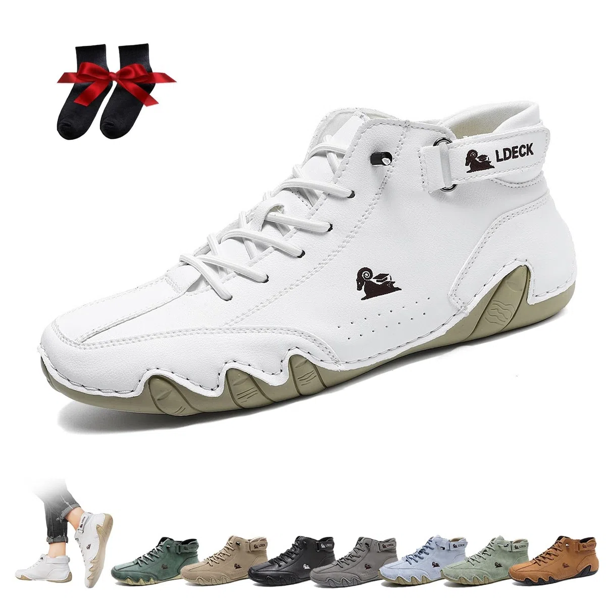 Stivali Alti Italiani Fatti A Mano Scarpe Unisex Minimaliste Da Esterno Beck Scarpe Casual Traspiranti Antiscivolo A Piedi Nudi for Passeggiate Escursionismo Guida Stivali Chukka(Bianco,45 EU)
