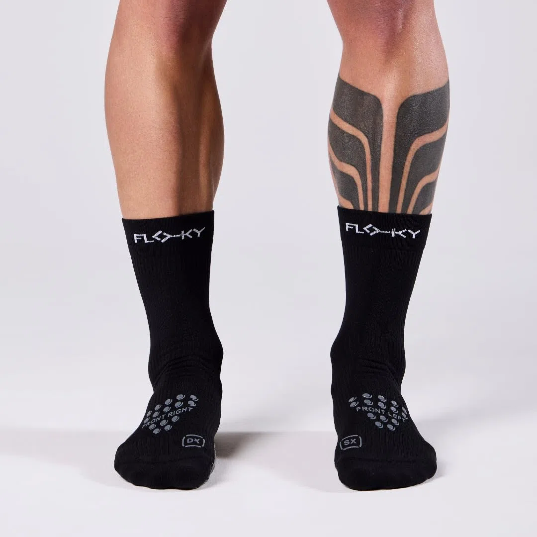FLOKY S-Mash 3D calze padel biomeccaniche. Calza tennis e padel, antiscivolo. Caviglia stabilizzata, protezione tendine d'Achille, supporto plantare per comfort e recupero.