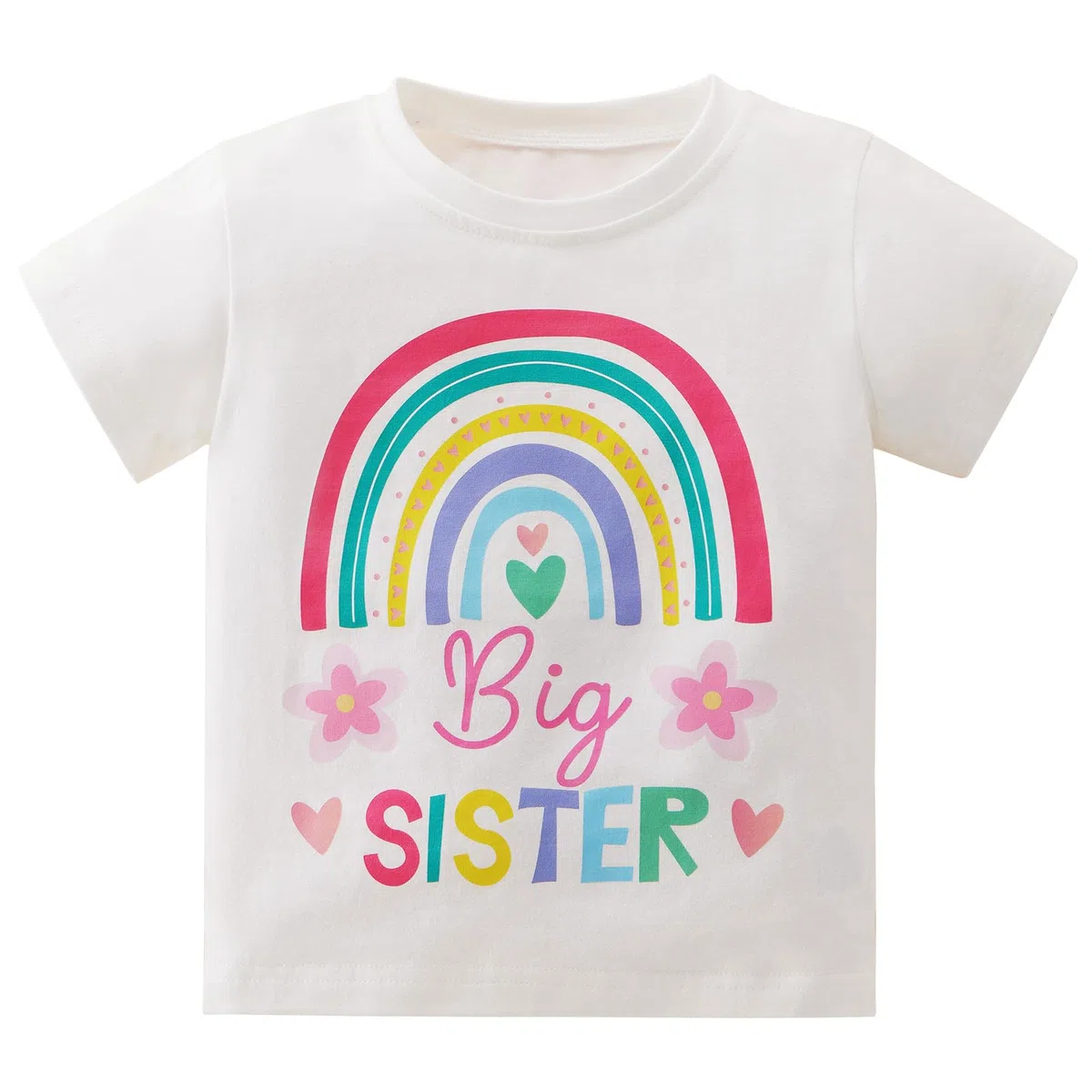 Famiglia Corrispondenza T Shirts Pagliaccetto per Grande Sorella e Sorellina, Estate Stampa Cotone Manica Corta T-shirt Pagliaccetto Tuta Tuta Tuta Un Pezzi Vestiti