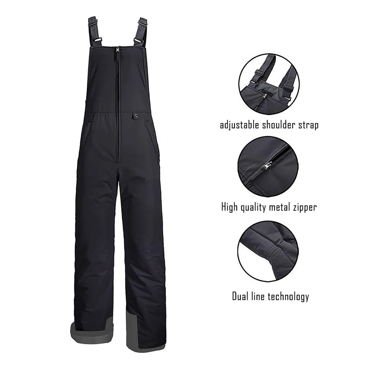 Tuta da Neve Donna Salopette Generale Pantaloni da Neve Pantaloni da Snowboard isolati Impermeabili Tute da Sci Invernali da Outdoor Arrampicata Escursionismo Caldo Softshell con Tasche Multiple