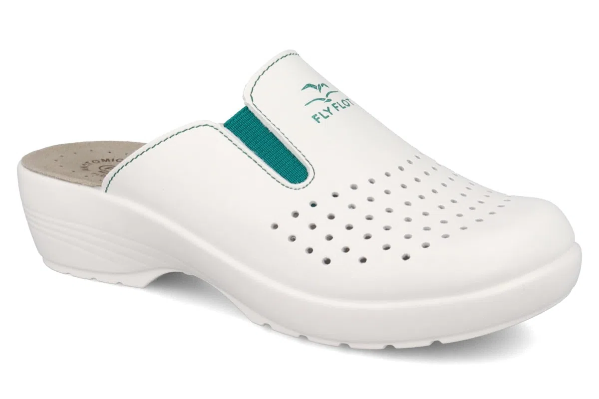 Fly Flot | Professional Certified, Zoccoli Sanitari Donna con Elastico Regolabile, Ciabatte con Tomaia e Sottopiede in Evopell,