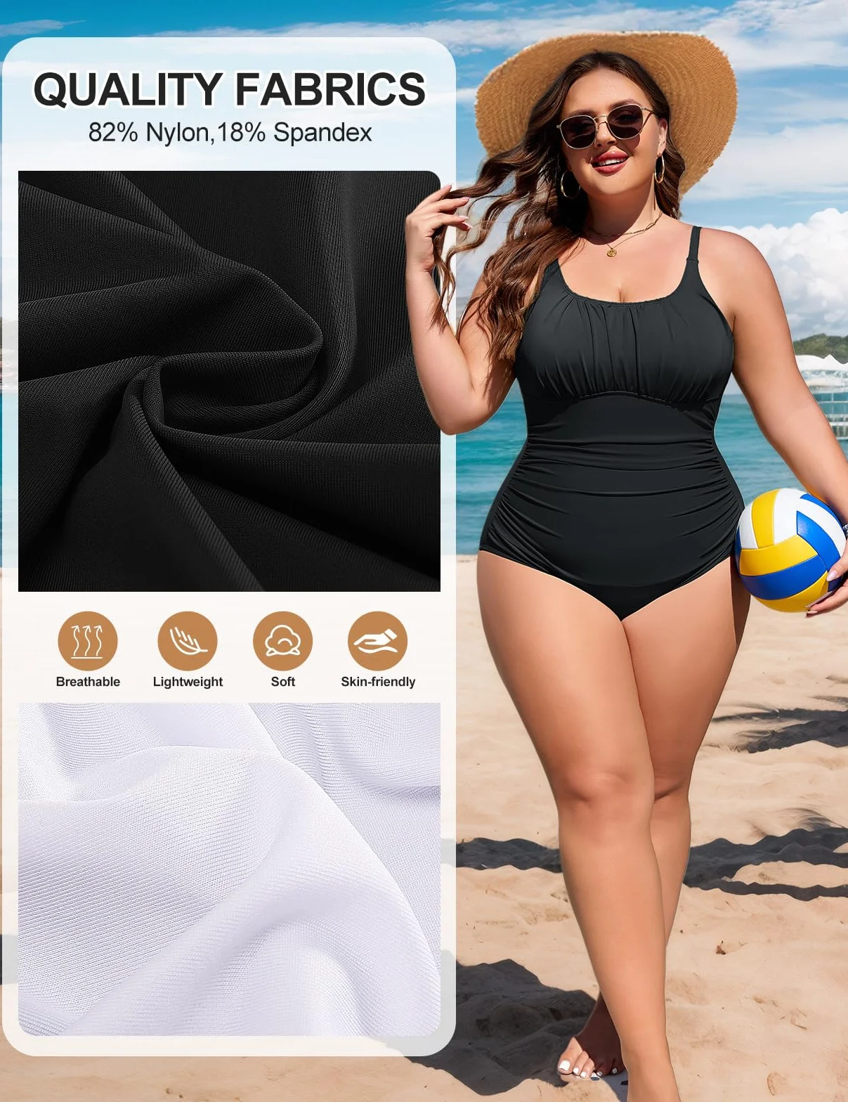Tuopuda Costume da Bagno Intero Donna Taglie Forti Sexy Costumi Interi da Mare Piscina Push Up Imbottito Reggiseno Costumi Bikini Un Pezzo Spiaggia Beachwear L-4XL