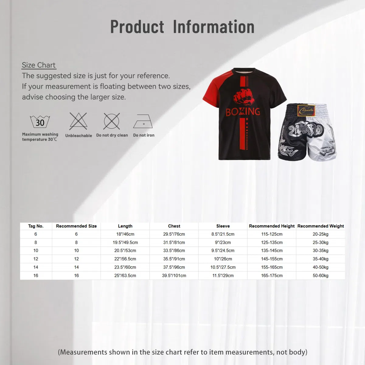 Oyolan Bambino Boxe Pantaloncini e T-Shirt Set di Boxe Combat Muay Thai MMA Kick Boxing Vestito