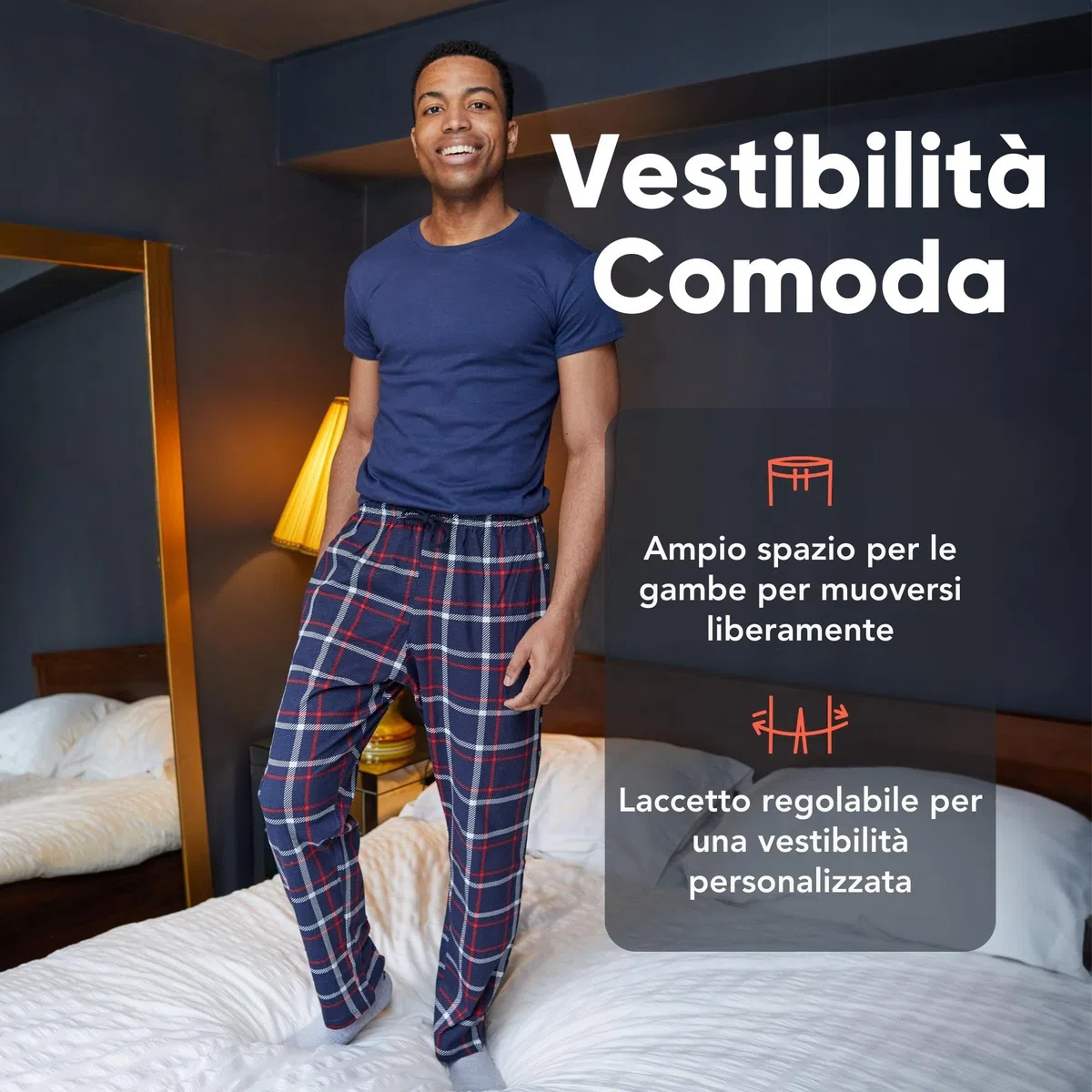 Pijama FM London para hombre paquete de 2 - Pantalones de pijama ligeros para hombre, ropa de dormir y ropa de dormir