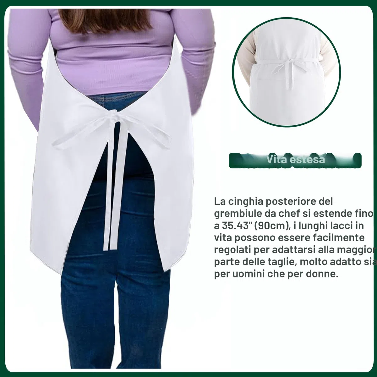 5 Pezzi Bianco Nero Grembiuli, Cuoco Grembiuli per Uomo e Donna, Cucina Grembiuli da Lavoro, Professionali Grembiuli