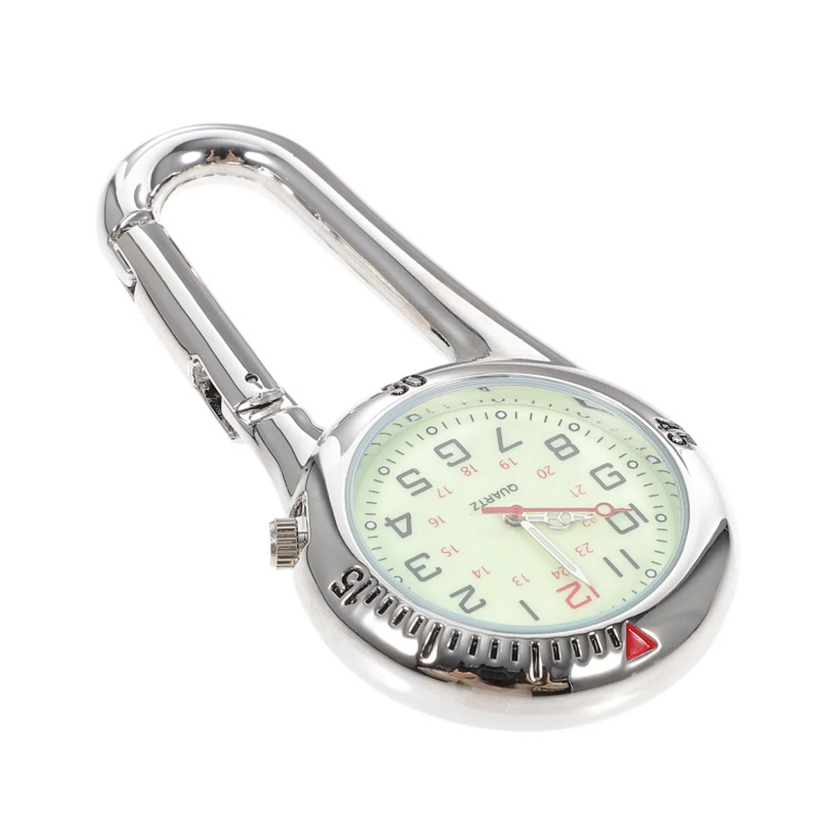 ULTECHNOVO Orologio a Clip Con Quadrante Fosforescente E Moschettone Per Zaino Cintura Orologio Da Taschino Unisex Leggero Per Escursionismo Alpinismo Infermieri Movimento Preciso