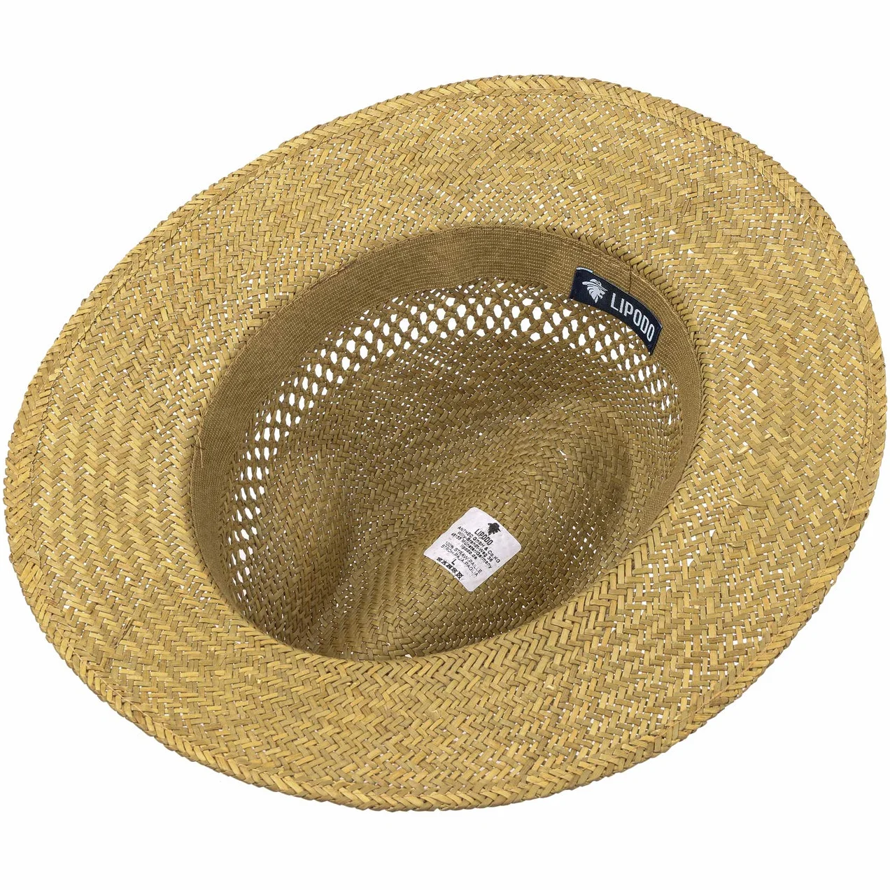 LIPODO Sun Traveller Cappello Traveller Paglia con Fascia Marrone Made in Italy Unisex Primavera Estate