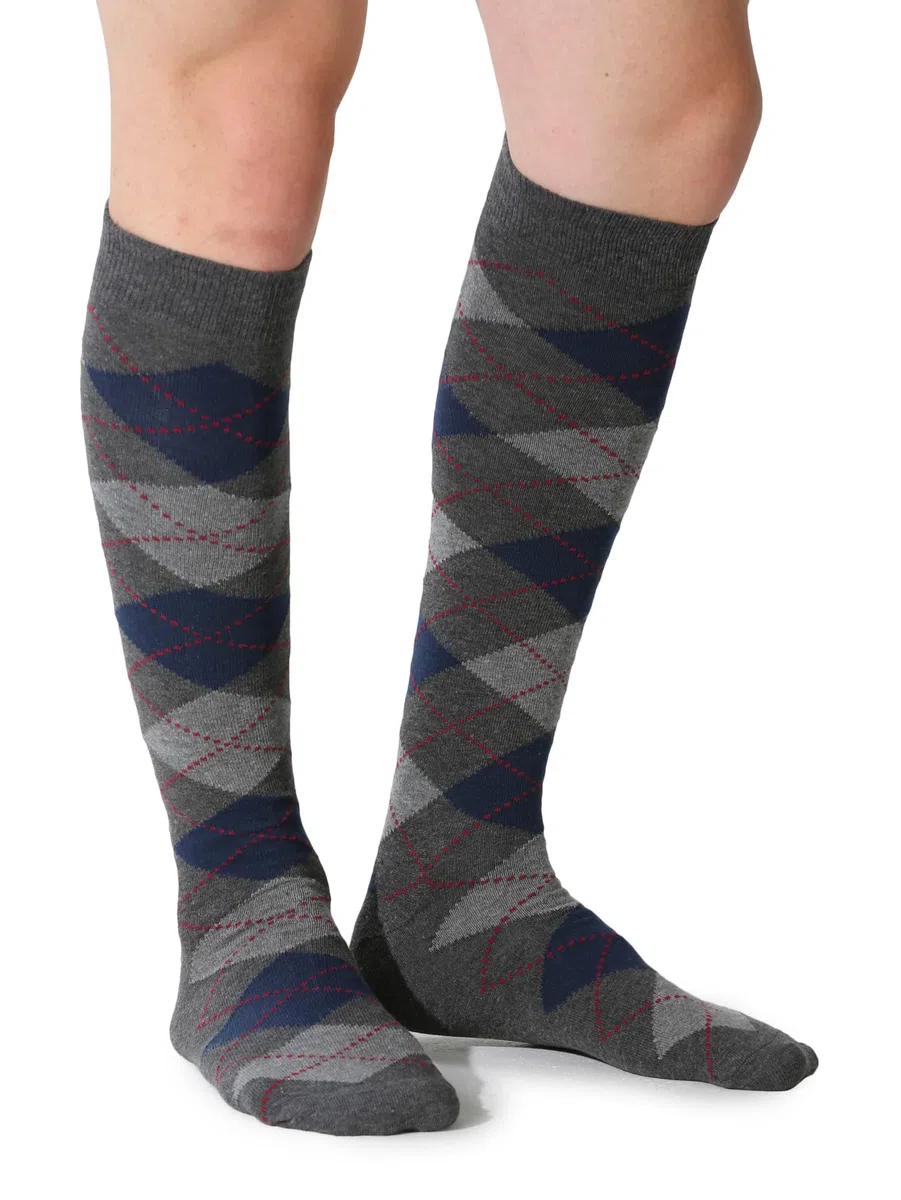 Easy8 Calze da Uomo Lunghe in Caldo Cotone, 6 PAIA, Calzini Uomo Lunghi, Colorati, Fantasia, Calzini Eleganti, Caldi, Invernali, Alti, Calzettoni