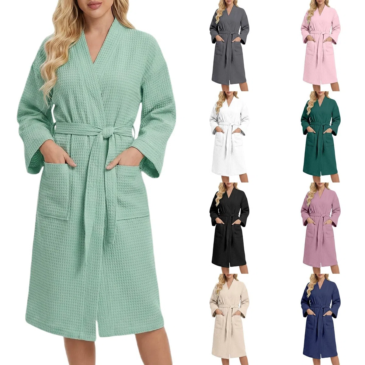 Generisch Accappatoio da donna e uomo, unisex, leggero, ad asciugatura rapida, morbido e morbido, in negligee oversize