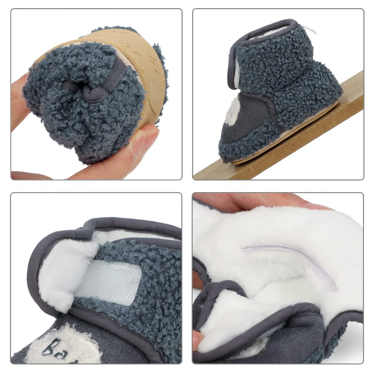 MASOCIO Unisex Stivaletti Neonato Invernali con Suola Morbida Pecore Carine Stivali Scarpe Antiscivolo