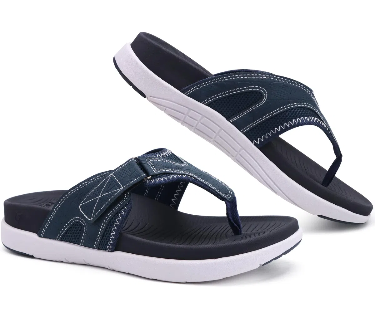 COFACE Infradito da Uomo Sandali con Supporto per Arco Plantare Sportivi Pantofole Ciabatte Estivi Flip Flops Mare Piscina Spiaggia All'aperto