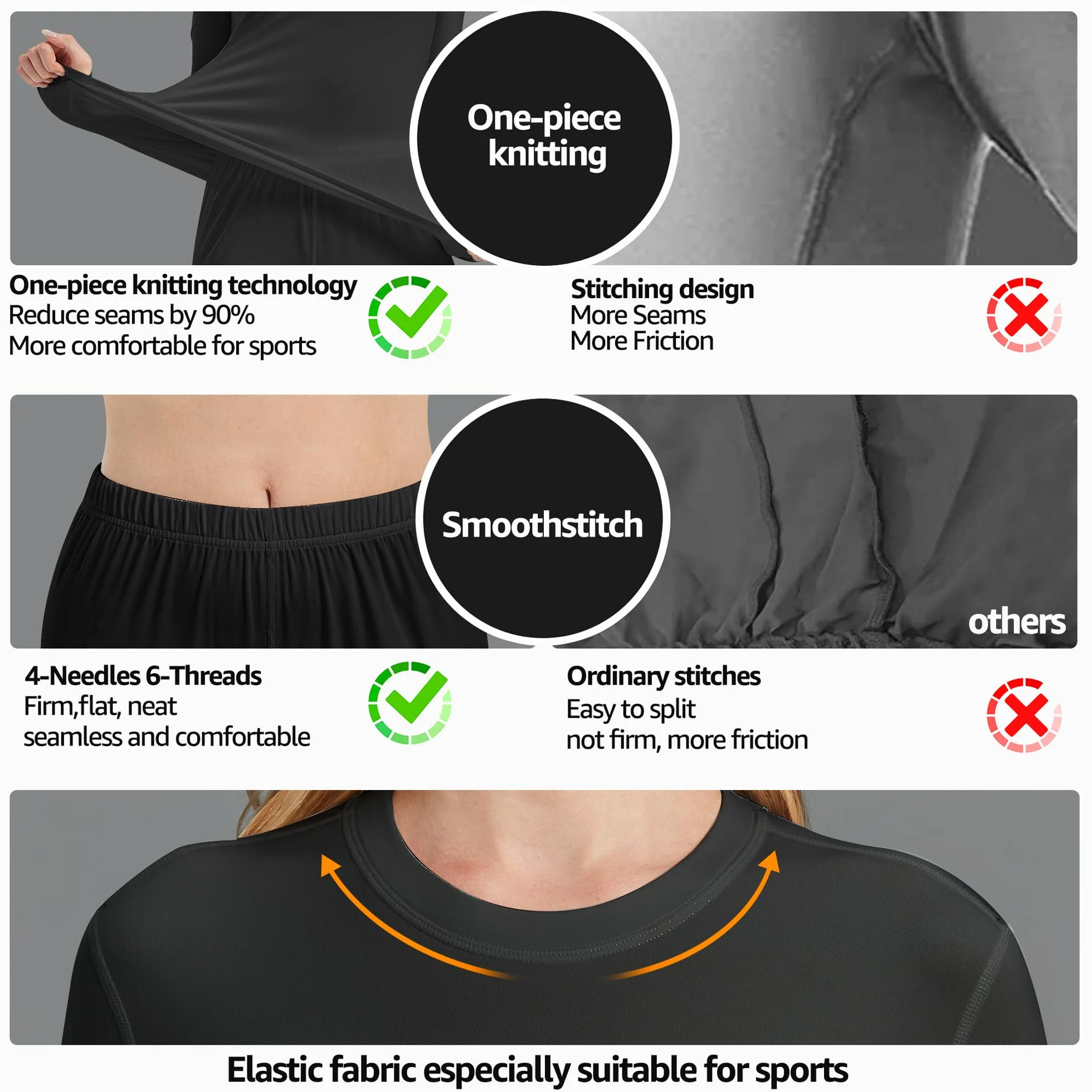 UNIQUEBELLA Intimo Termico Set di Intimo Funzionale Invernale da Donna, Intimo Termico da Sci Intimo Termico da Moto Intimo familiare Traspirante per Gli Sport Invernali