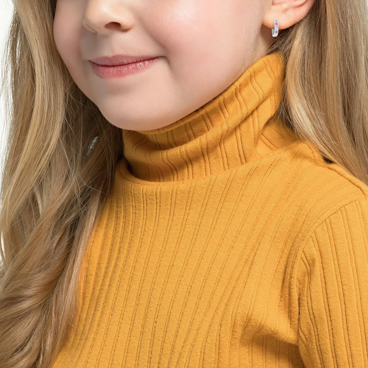 Amor Orecchini a cerchio per bambine in argento Sterling 925, con zirconi sintetici, forniti in una confezione regalo per gioielli