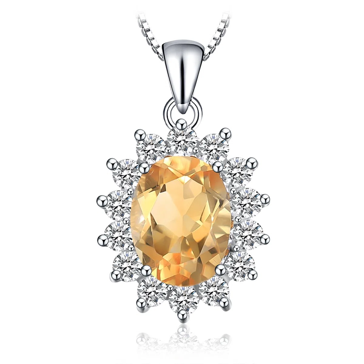 JewelryPalace Collana Donna Kate Middleton Argento 925 con Pietre Preziose Colorate, Princess Diana William Collana Ciondolo Pietra Ovale con Catena 45cm, Collane Pendenti Tre Ori Set Gioielli Donna