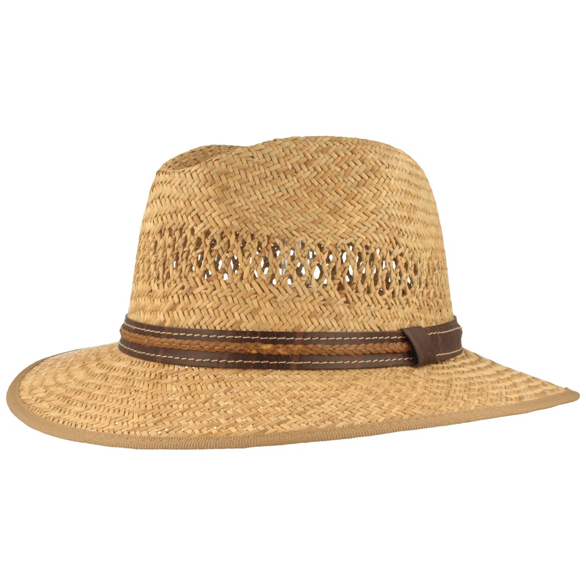 Breiter Cappello da Sole in Paglia Cappello Estivo Intrecciato a Mano in 100% Paglia – Bogart Leggero, Flessibile, Delicato sulla Pelle e Comodo – Naturale