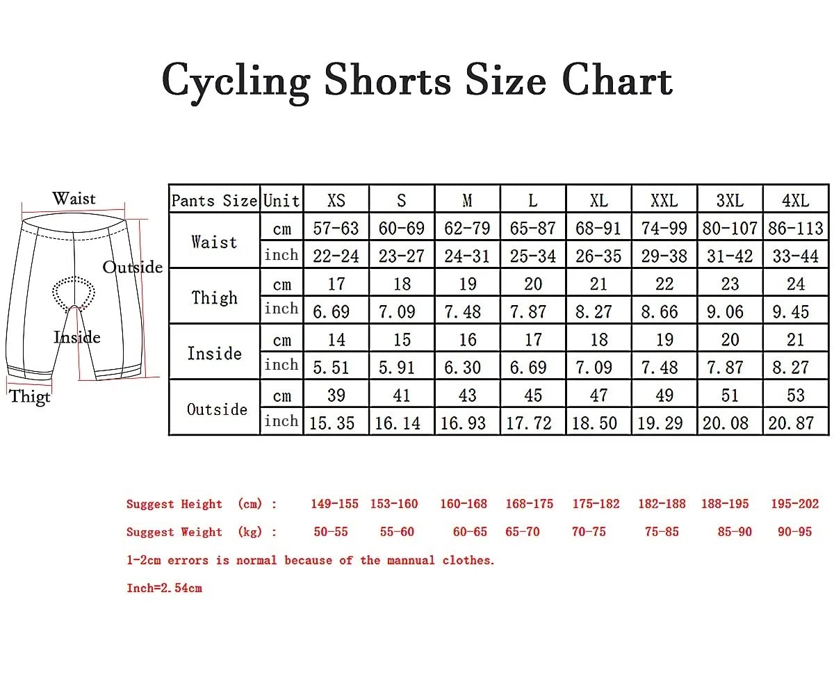 Pantaloncini con bretelle da ciclismo da uomo Pantaloni estivi da ciclismo con cuscinetto in gel corti per bici da strada Pantaloncini da ciclismo traspiranti Pantaloni da ciclismo da uomo Pantaloni