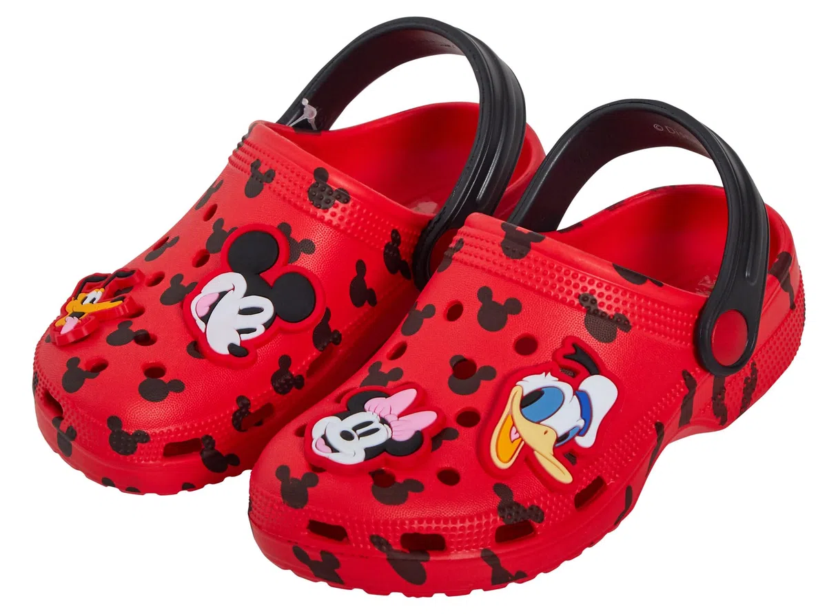 Disney Zoccoli Mickey Mouse Minnie Mouse con Charms, Sandali per Bambini, Sliders Estivi con Cinturino alla Caviglia, Scarpe da Spiaggia