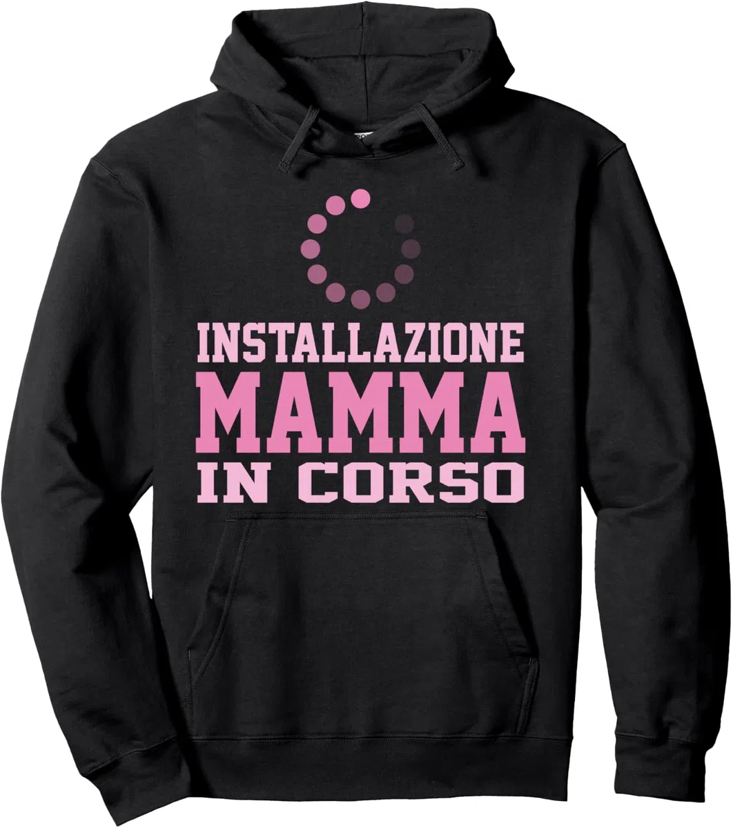 Abbigliamento Premaman Gravidanza Divertente Festa Neo Mamma Felpa con Cappuccio
