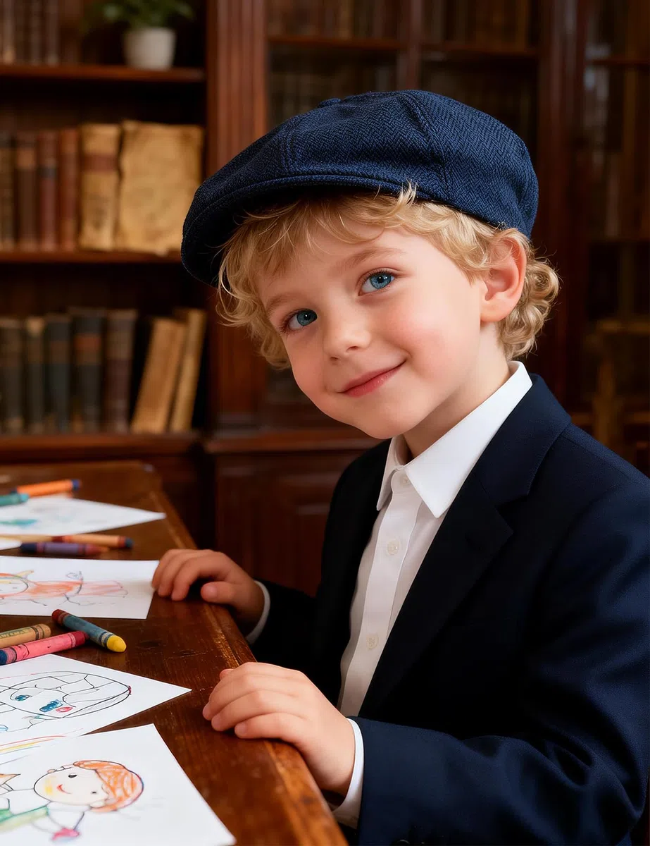 mintgreen Coppola Bambino Ragazzi, Bambini Strillone cap Vintage Tweed Berretto Cappello
