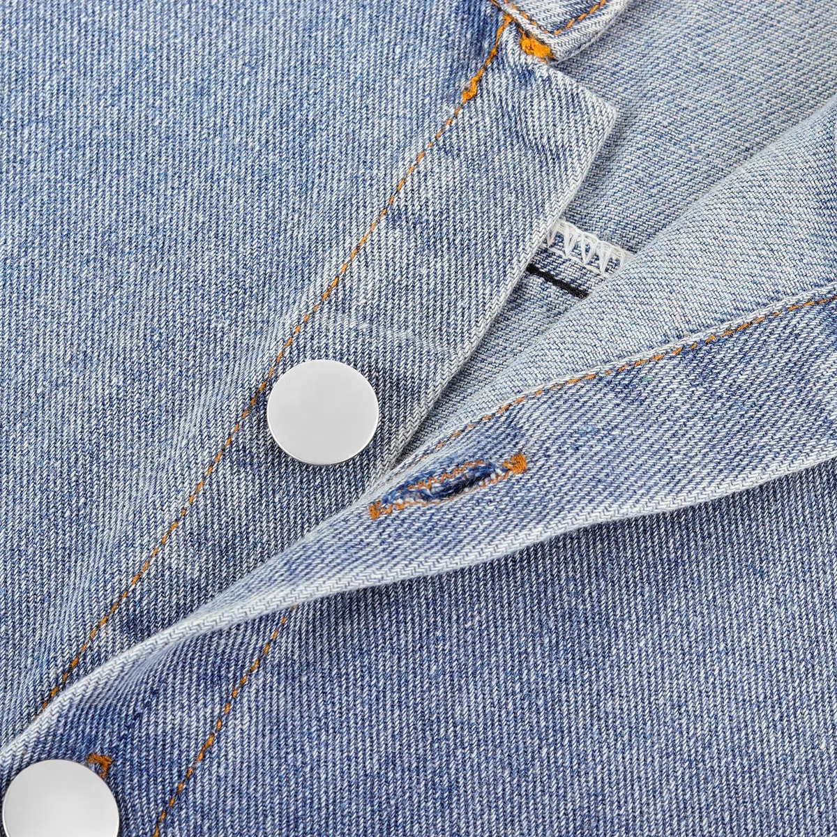 Bambino Denim Gilet Primavera Autunno Senza Maniche Giacca Ragazzi Ragazze Colletto Rialzato Top Tinta Unita Classico Casual Bottone Capispalla
