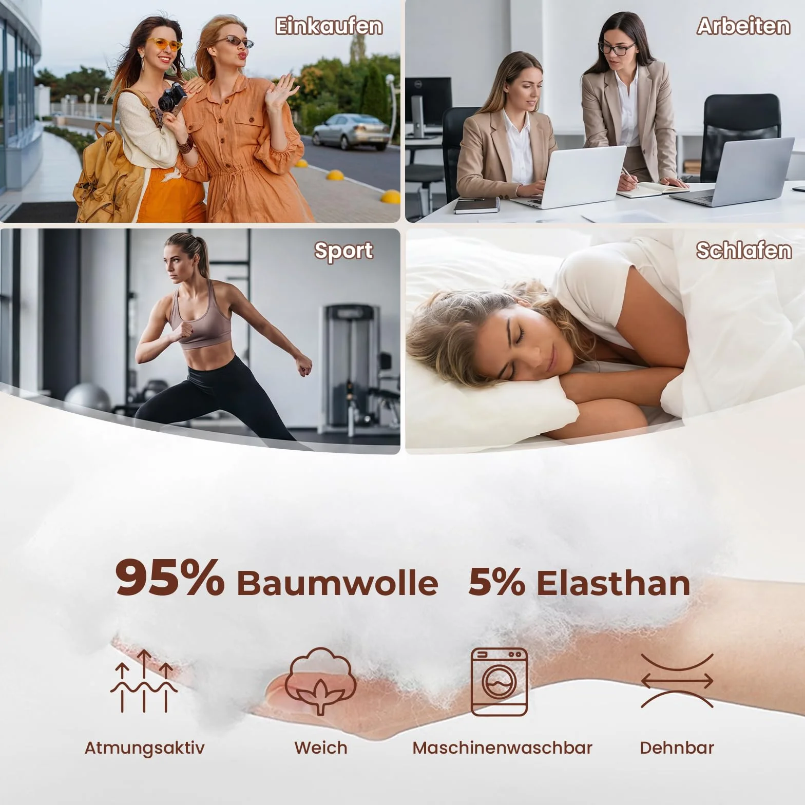 Desanlapi Mutande Boxer Donna Culotte Cotone Slip a Vita Media a Pantaloncino Cotone Shorts Intimo Sportivo Culotte Comode Pacco da 6