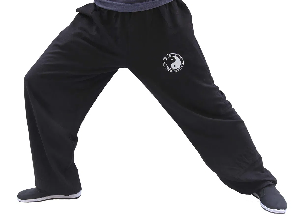 Tai Chi - Pantaloni da Allenamento da Uomo e da Donna, Kung Fu Uniforme, per Arti Marziali, Qigong Wing Chun Shaolin, Gamba Larga per Il Tuo Esercizio di Tai Chi - 2 Tasche
