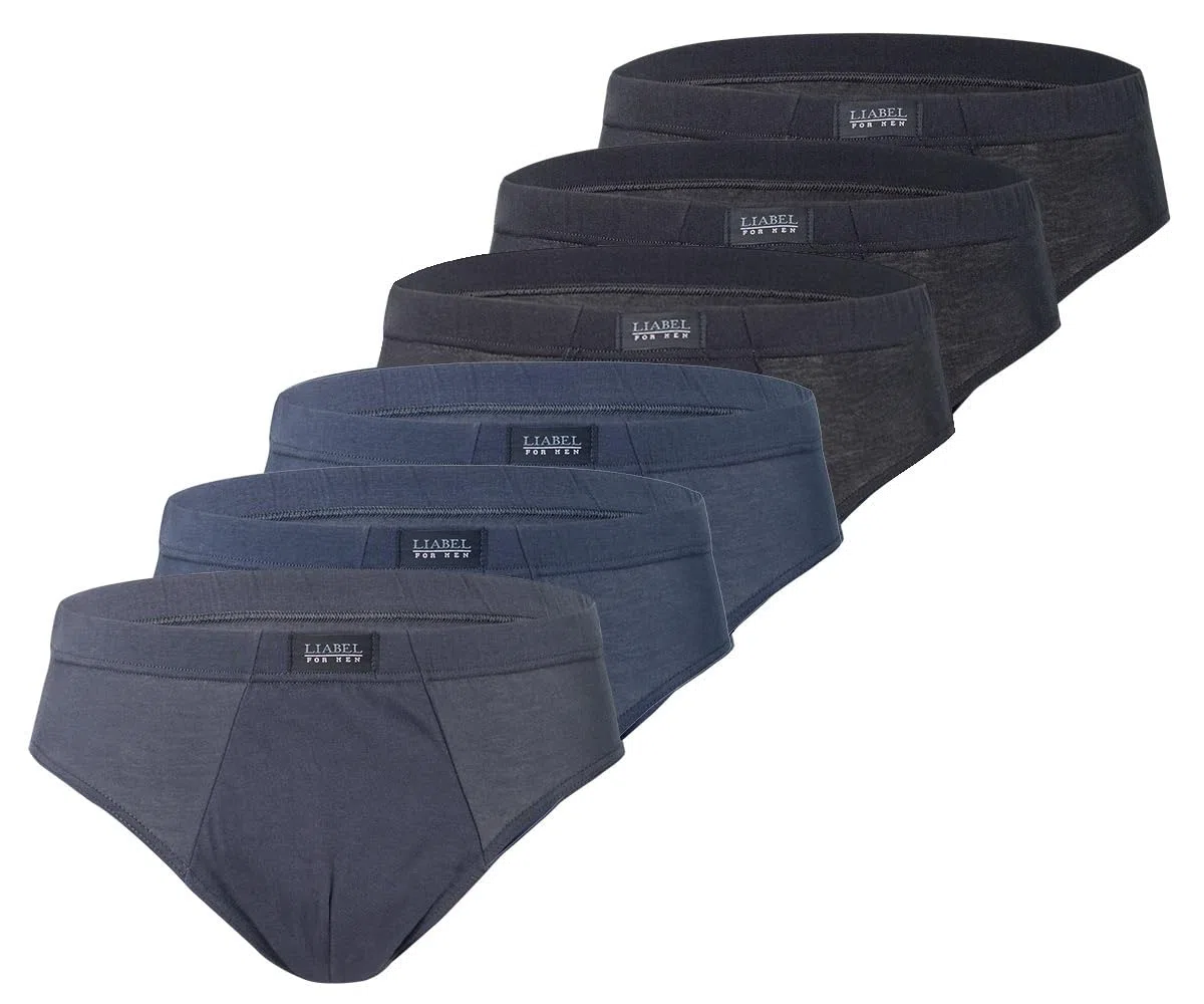 Liabel Slip Uomo: Comfort Superiore e vestibilità Perfetta. Mutande Uomo Slip in 100% Cotone Filo di Scozia, Confezione 3-6 Pezzi. Edizione Limitata Esclusiva per Azzeta.