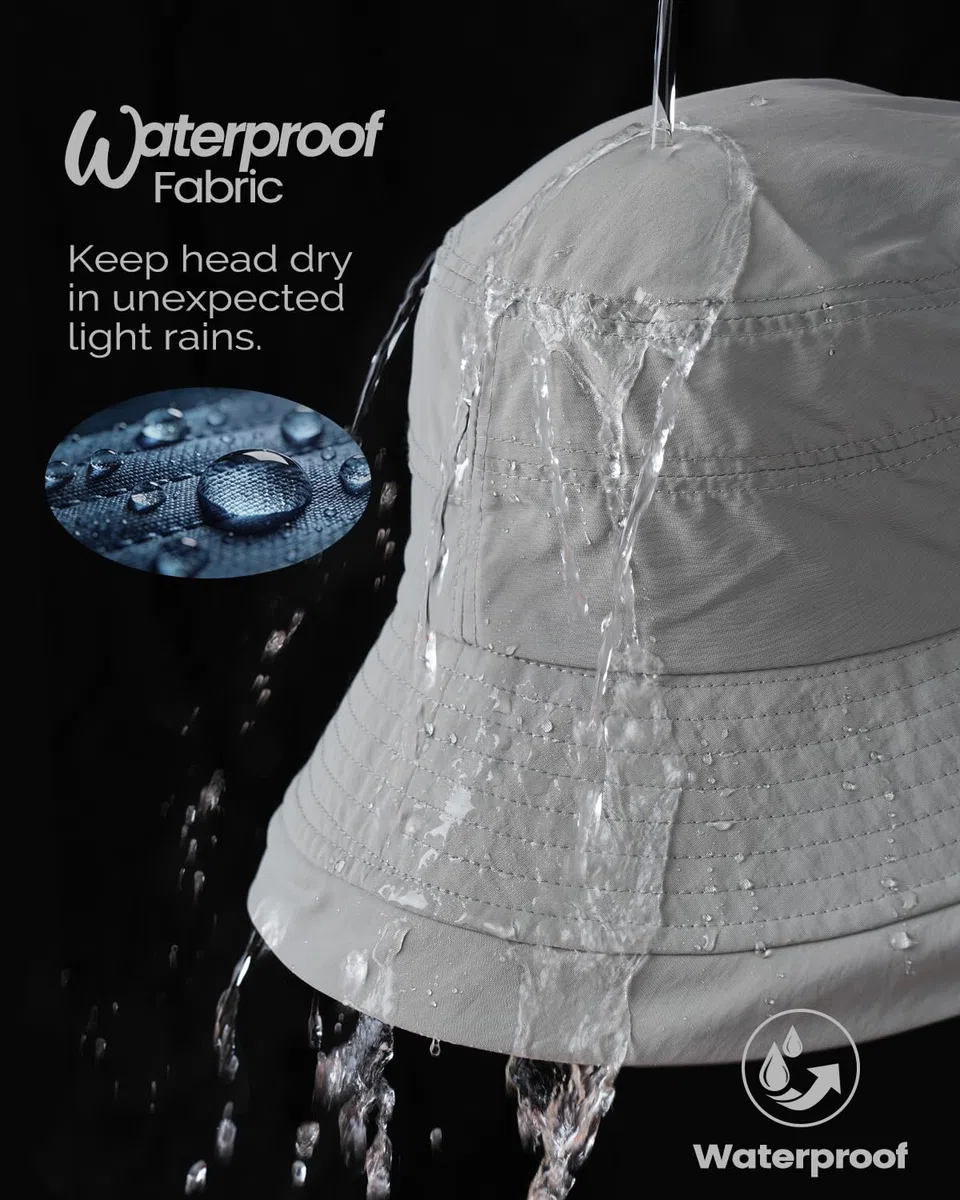 Creekstone Cappello da pioggia impermeabile da donna, UPF50+, a tesa larga, pieghevole, leggero, per escursioni e viaggi all'aperto