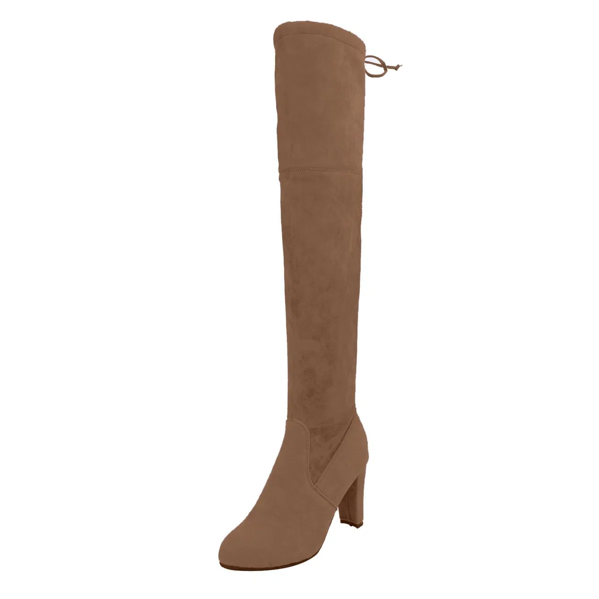 Stivali sopra il ginocchio, da donna, in pelle scamosciata, per equitazione, con tacco alto, da donna, al ginocchio, antiscivolo, colore nero, taglia 36-43