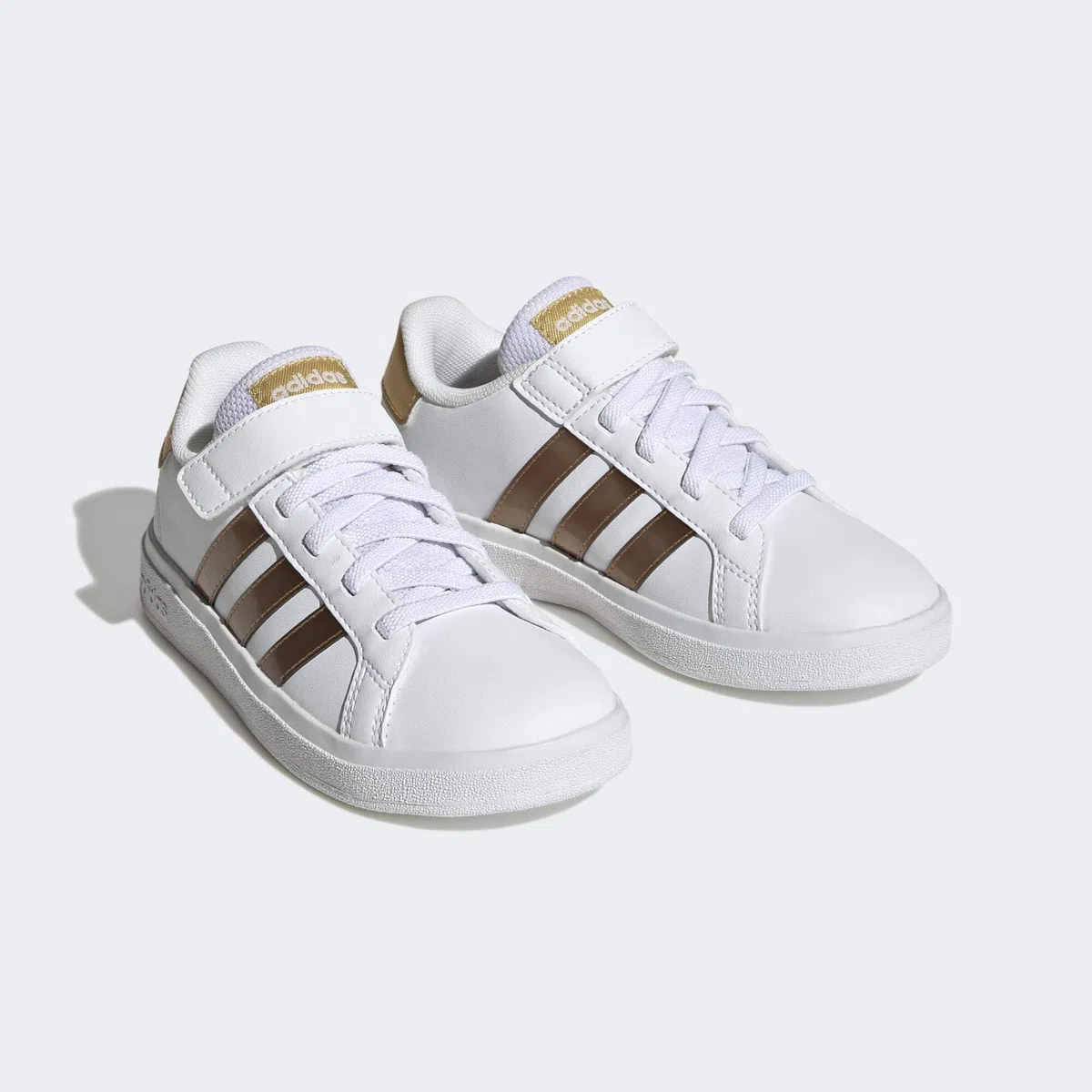 Adidas Unisex - Bambini e Ragazzi Grand Court Sustainable Lifestyle Court Elastic Lace And Top Strap Shoes