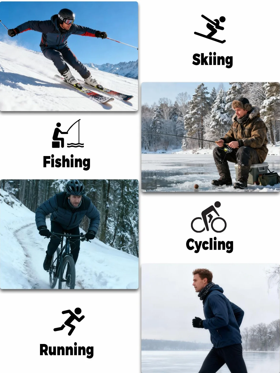 Biancheria Intima Termica Uomo, Biancheria Funzionale Uomo Quick Dry Maglia Termica Invernali da Sport Compression Baselayer per Corsa Ciclismo Calcio