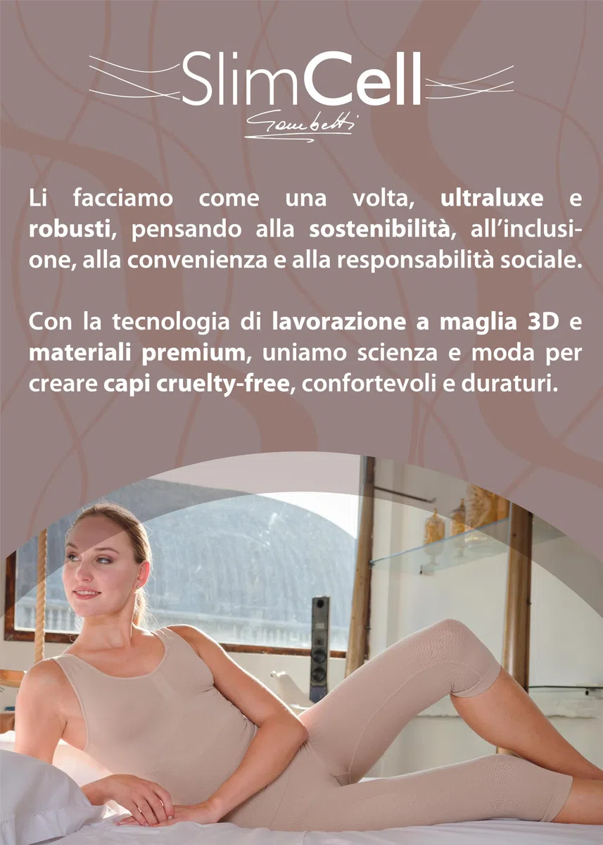 SLIMCELL Gambetti Guaina Contenitiva Donna Pantaloncini Anticellulite - Leggins Anticellulite Donna Drenanti, Intimo Modellante Senza Cuciture, Shapewear - Made in Italy