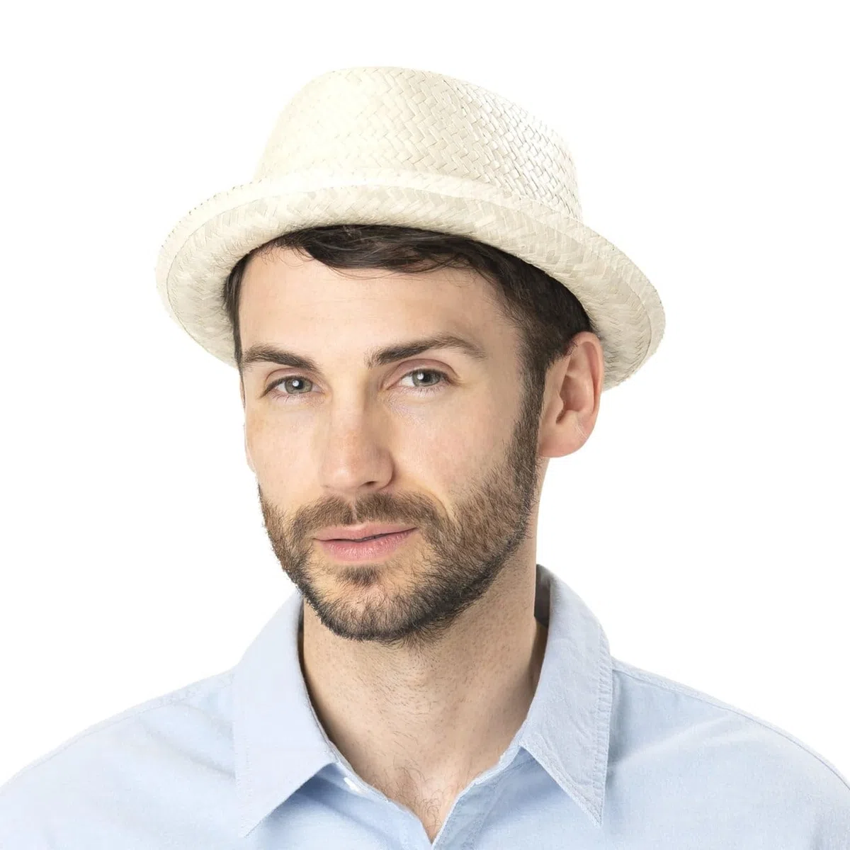 LIPODO Diamond Crown Cappello di Paglia Pork Pie Multicolore Unisex Made in Italy Primavera Estate
