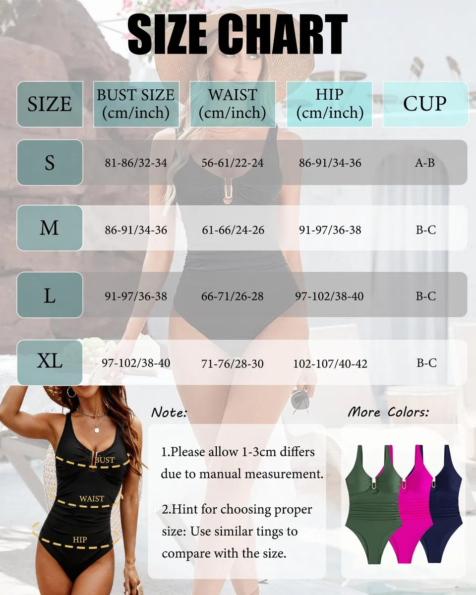 Costume da Bagno Intero Donna Scollo a V Curvy Costumi Elegante Pancia Ruched Push up Beachwear Monokini Controllo della Pancia Vintage Sexy Vita Alta Swimsuit Slim Un Pezzo Spiaggia Swimwear