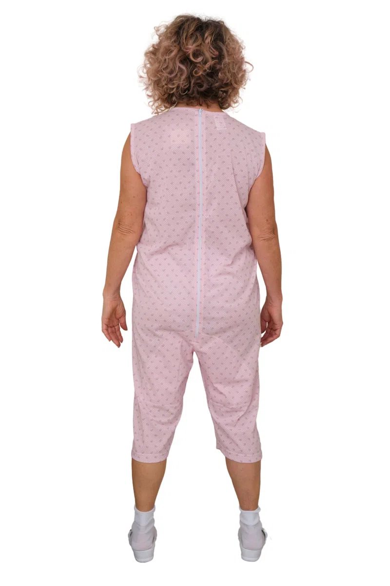 FERRUCCI COMFORT Pigiama Sanitario tutone Smanicato Estivo con Pantalone Corto - 9008/7 - Adatto agli Anziani - Realizzato in Italia