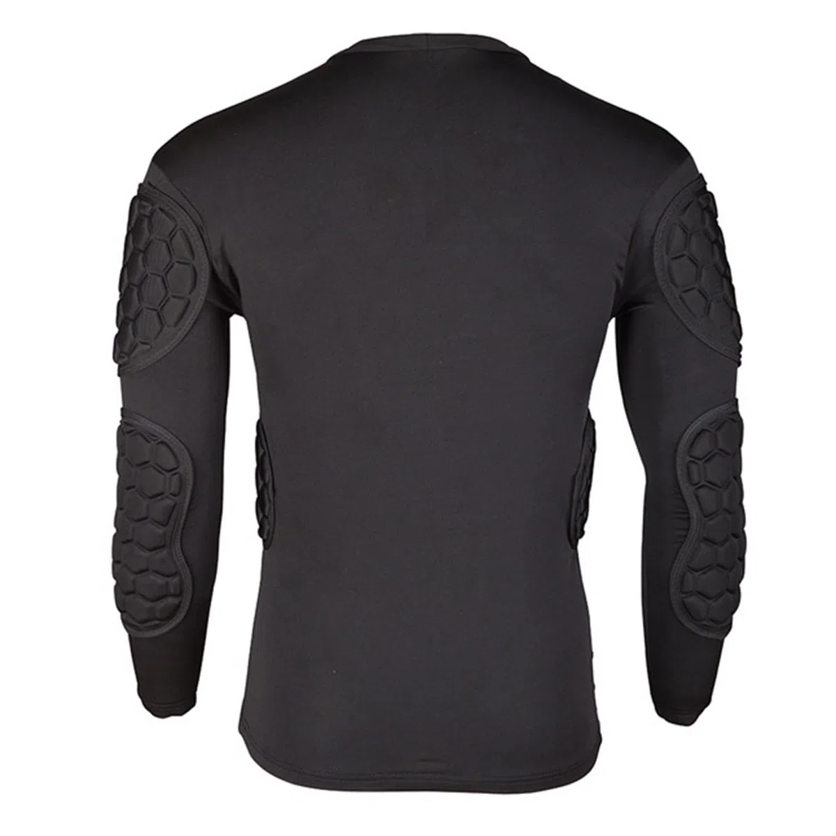 Maglia Da Calcio Imbottita - Tuta Da Calcio Nera A Maniche Lunghe, Equipaggiamento Protettivo Da Calcio, Magliette Imbottite Per Paintball Per Calcio, Basket, Paintball