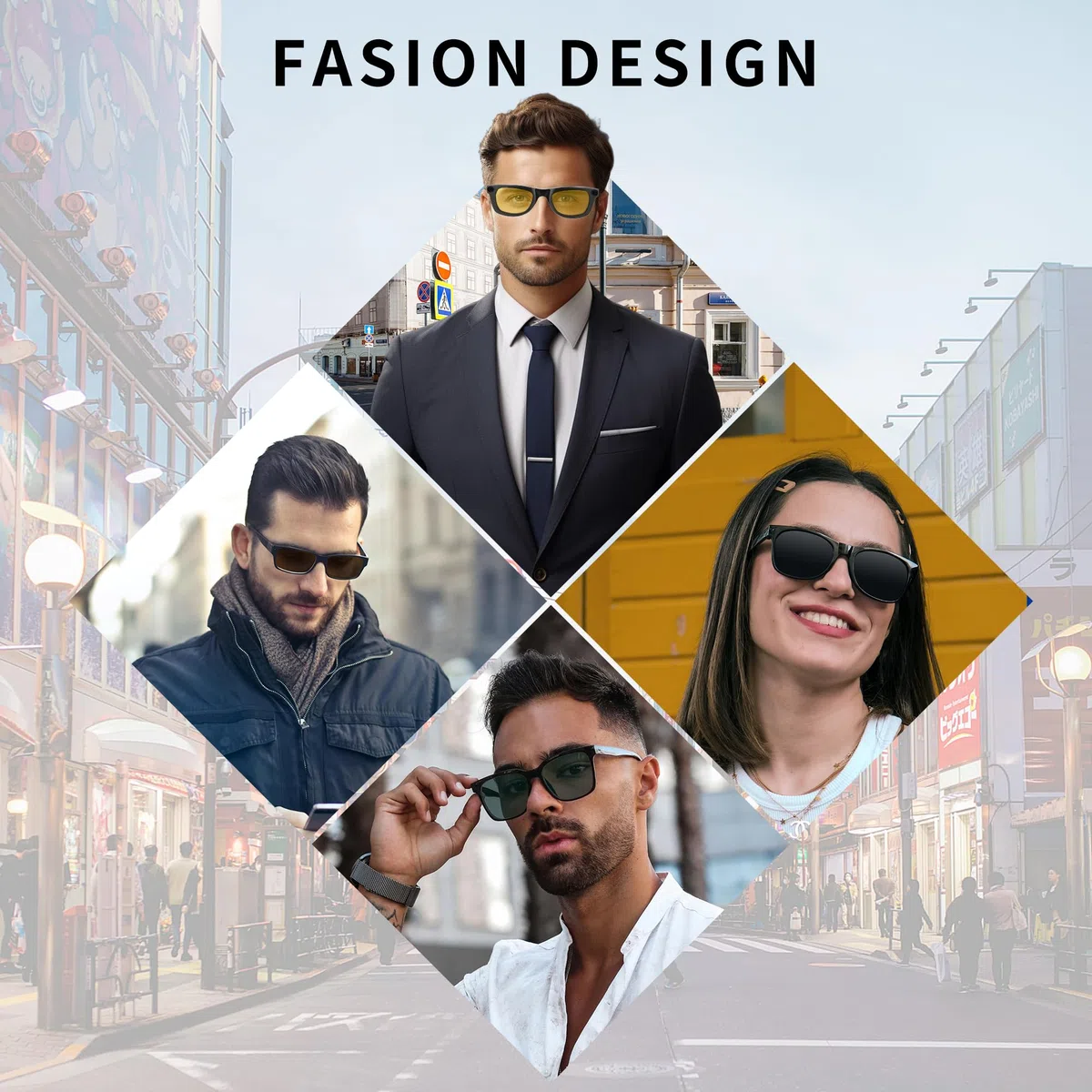 HiBloks - 3 clip polarizzate a clip, compatibili con Ray-Ban Meta Wayfarer e Gen 2 (RW4008/RW4012 Large), clip scolorimento per accessori Rayban Meta Gen 2 (verde scuro, giallo visione notturna, nero)