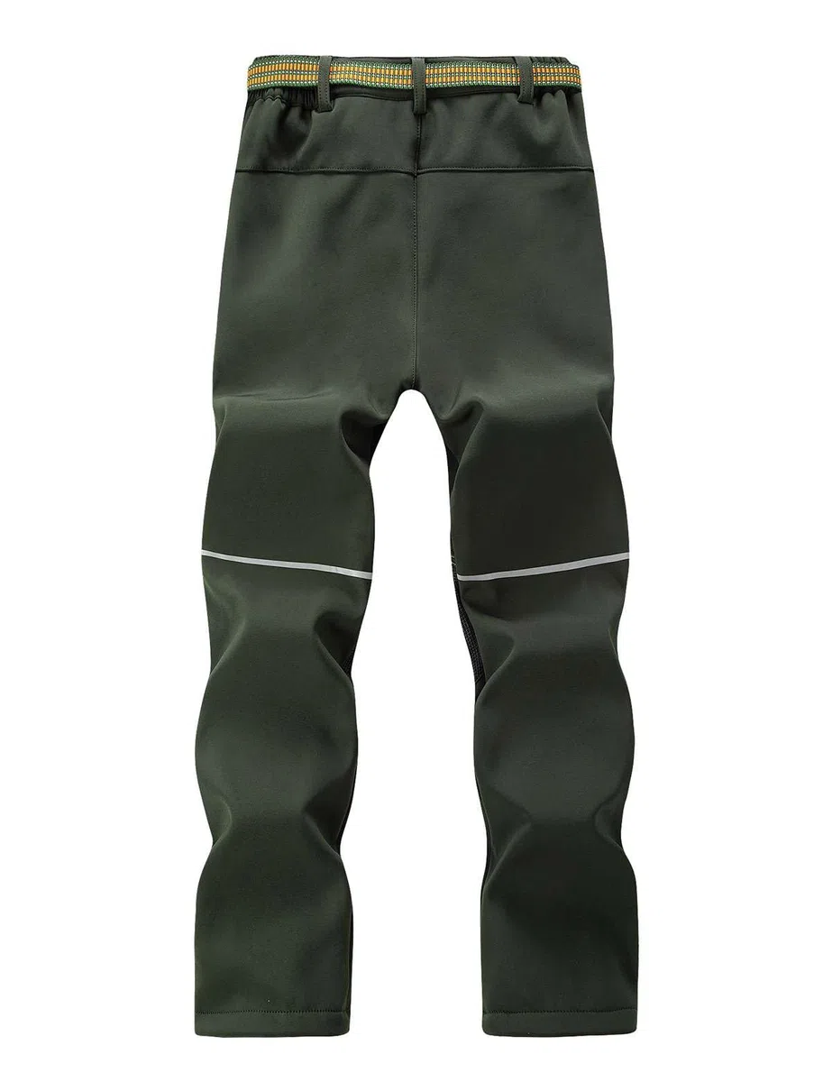 Echinodon Pantaloni softshell per bambini, imbottiti, impermeabili, antivento, per bambini, per attività all'aria aperta, per lo sport, il tempo libero, l'autunno e l'inverno