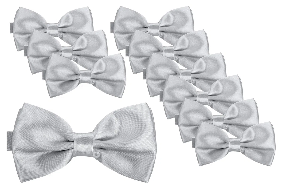 papillon da uomo set da 10 – lucido – preannodato & regolabile – per abito e smoking