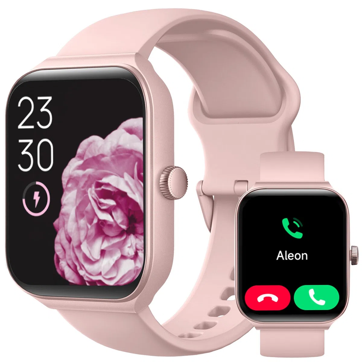TOOBUR Smartwatch Donna Alexa Integrata, 1.95" Orologio Smartwatch Chiamate Cardiofrequenzimetro Contapassi SonnoImpermeabil IP68, 100 Sportivo, Notifiche Messaggi, Compatibile Android IOS