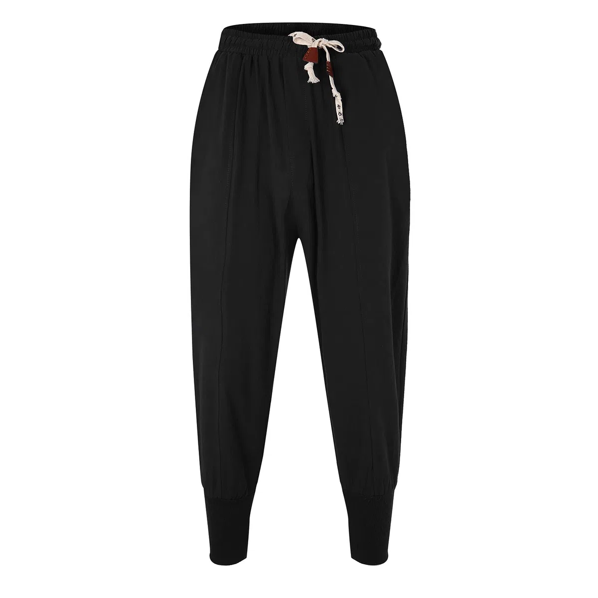 Pantaloni Elastici in Vita Pantaloni Casual da Uomo in Cotone e Lino Pantaloni da Uomo Solidi con Cavallo Basso Pantaloni Escursionismo Invernali
