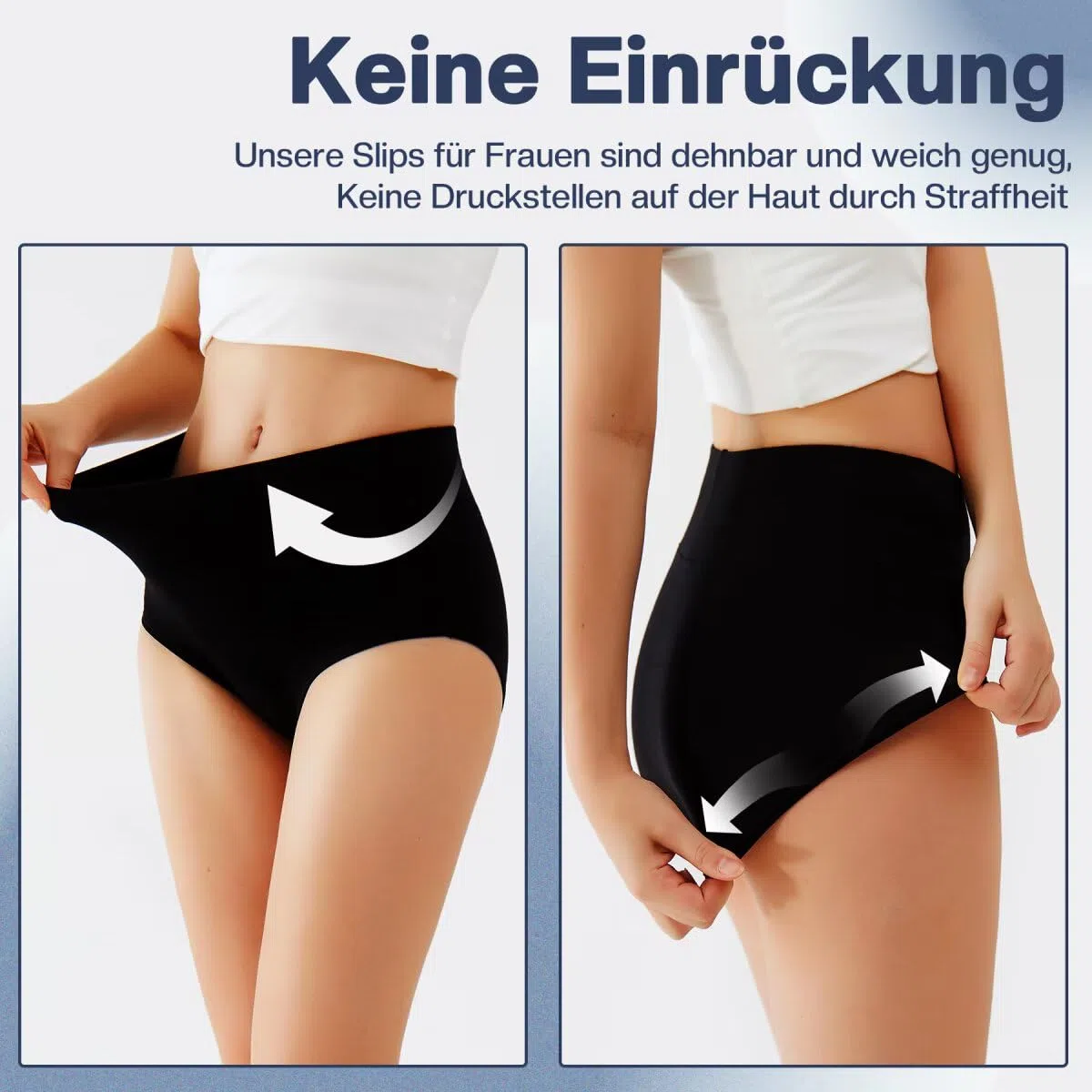 Mutande Donna Pacco da 5 Culotte Vita Alta Slip Cotone Mutantina Elastiche Pantaloncini Post Parto