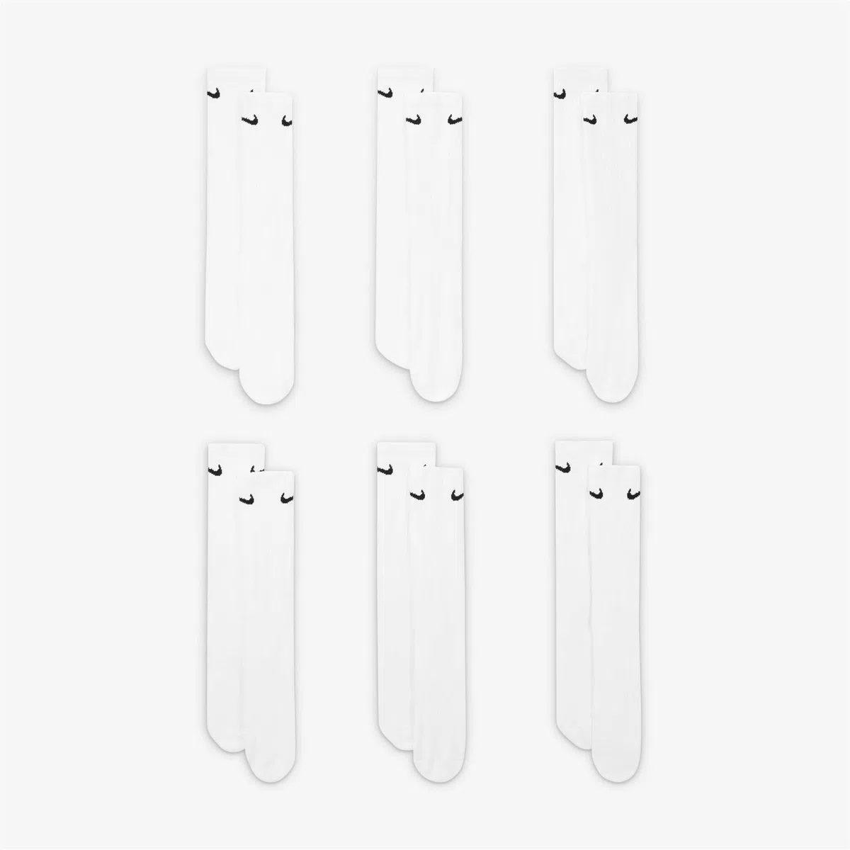 NIKE 6 paia di calzini Everyday Cushioned Crew SX7664-100/L