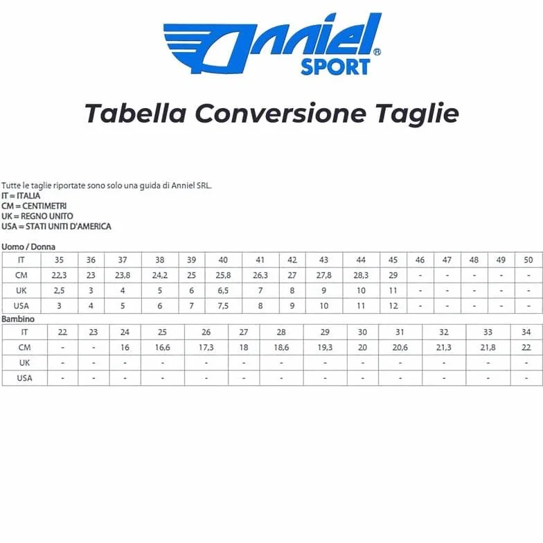 Anniel 2024 - Scarpe Ginnastica Artistica in Pelle con Suola in Gomma 100% Made in Italy (33, Nero)