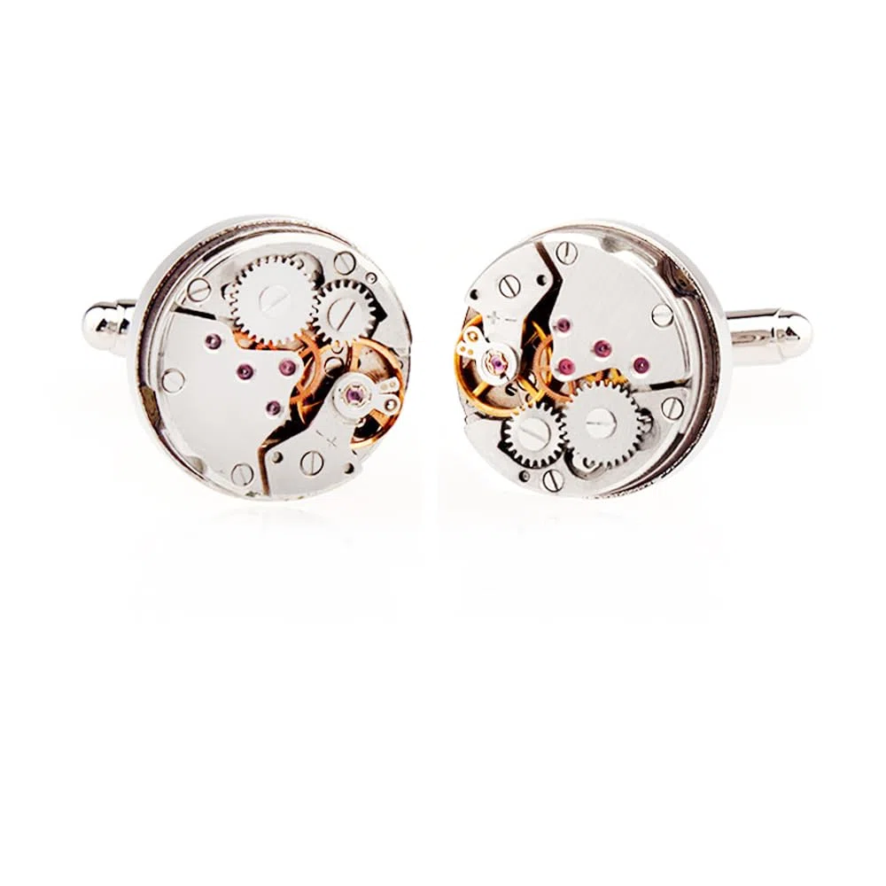 Honey Bear Gemelli Movimento Dell'orologio Steampunk Per Uomo Camicia, giro acciaio per regalo di nozze affari con scatola