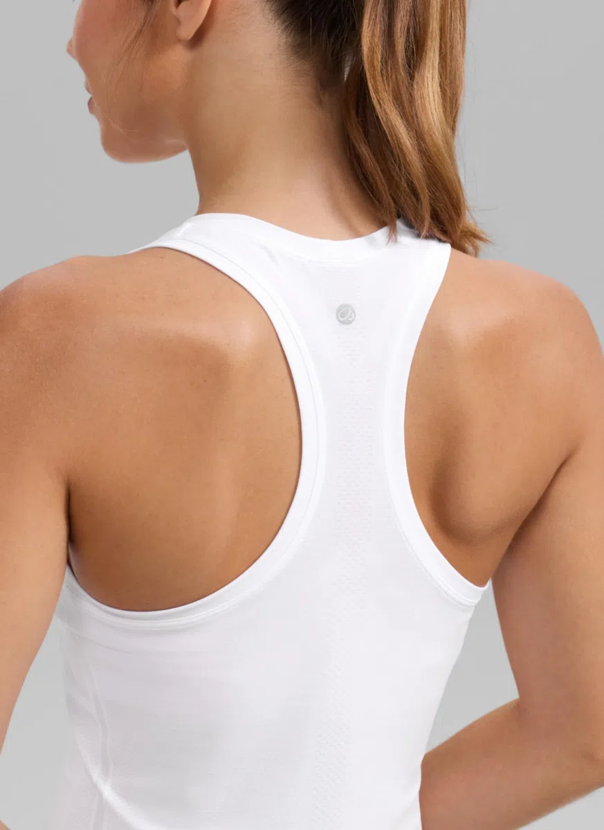 CRZ YOGA Canotte da Donna Senza Cuciture Camicie a Collo Alto da Allenamento con Retro Scollato