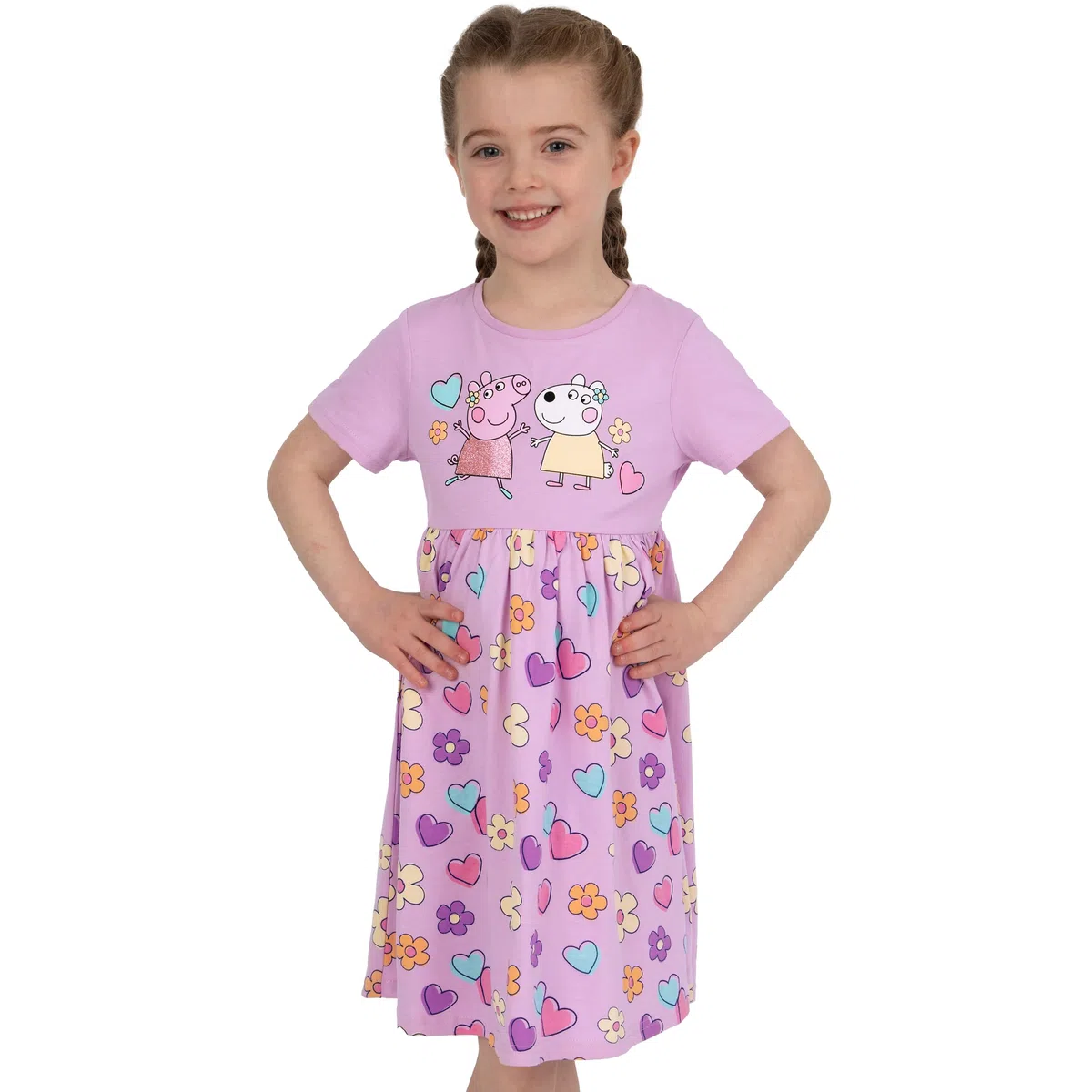 Peppa Pig Vestito Bambina | Vestito Estivo Ragazza Cotone | Abbigliamento Ragazza Manica Corta | Abiti in Cotone