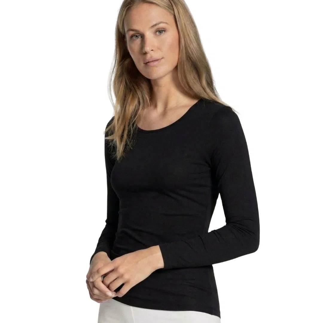 Irge - Magliette Intime Termiche da Donna, Pacco da 2, Cotone Caldo, Aderenti, Bianco e Nero - Canotta Intima Donna Termica